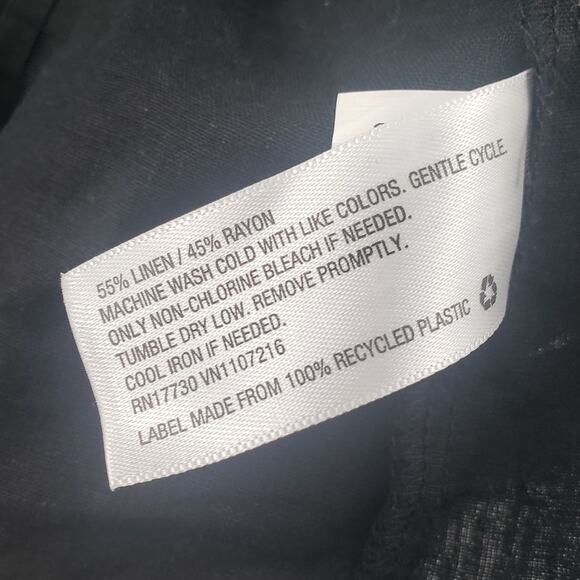 A NEW DAY Black Linen Blend Top Womens Size XXL (2XL) - Picture 4 of 4